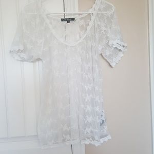 Love stitch lace tunic